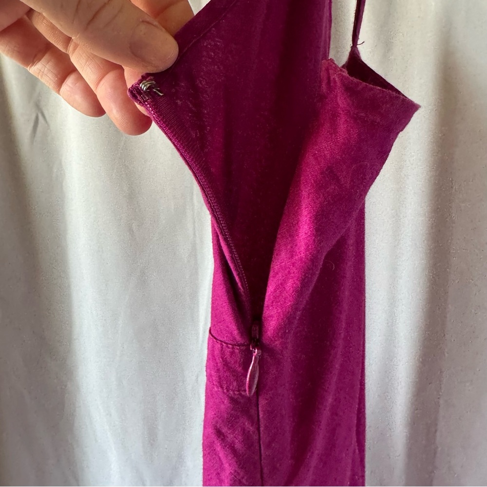Vintage GAP pink fuschia Tiered Ruffle Eyelet Summer Dress sleeveless size 8 - Picture 7 of 14